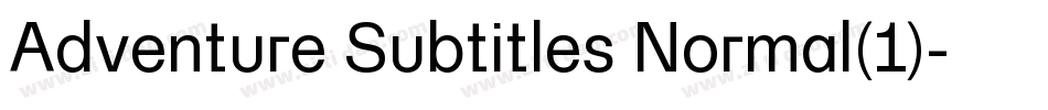 Adventure Subtitles Normal(1)字体转换